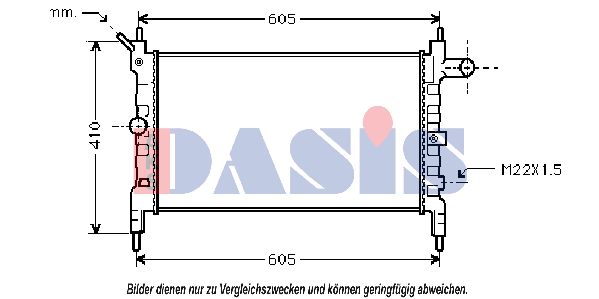 AKS DASIS Радиатор, охлаждение двигателя 150990N